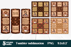 Cute cow coffee tumbler | Coffee quotes tumbler PNG Product Image 1