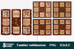 Cute cow coffee tumbler | Coffee quotes tumbler PNG Product Image 1