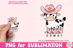 Cowdy Png, Cute cow png Sublimation Product Image 1