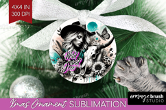 Cowgirl Ornament PNG - Country Girl PNG Sublimation Product Image 1