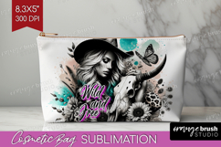 Cowgirl Cosmetic Bag - Country Girl Makeup Bag PNG Product Image 1