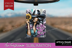 Cowgirl Air Freshener PNG - Country Girl PNG Sublimation Product Image 1