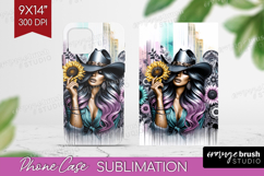 Cowgirl Phone Case PNG - Country Girl Case PNG Sublimation Product Image 1