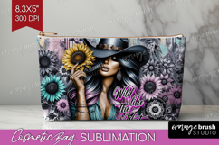 Cowgirl Cosmetic Bag - Country Girl Makeup Bag PNG Product Image 1