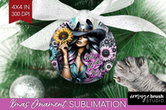 Cowgirl Ornament PNG - Country Girl PNG Sublimation Product Image 1