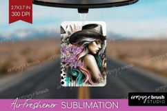 Cowgirl Air Freshener PNG - Country Girl PNG Sublimation Product Image 1