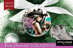 Cowgirl Ornament PNG - Country Girl PNG Sublimation Product Image 1