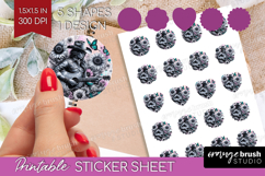 Cowgirl Round Sticker - Country Girl Printable Sticker Sheet Product Image 1