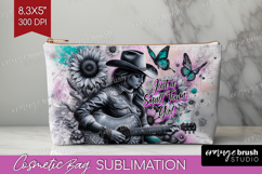 Cowgirl Cosmetic Bag - Country Girl Makeup Bag PNG Product Image 1