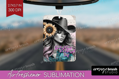 Cowgirl Air Freshener PNG - Country Girl PNG Sublimation Product Image 1