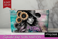 Cowgirl Cosmetic Bag - Country Girl Makeup Bag PNG Product Image 1