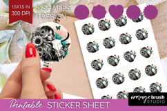 Cowgirl Round Sticker - Country Girl Printable Sticker Sheet Product Image 1