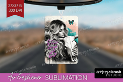 Cowgirl Air Freshener PNG - Country Girl PNG Sublimation Product Image 1