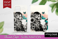 Cowgirl Phone Case PNG - Country Girl Case PNG Sublimation Product Image 1