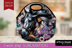 Cowgirl Lunch Bag - Country Girl Lunch Bug PNG Sublimation Product Image 1