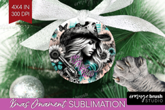 Cowgirl Ornament PNG - Country Girl PNG Sublimation Product Image 1