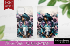 Cowgirl Phone Case PNG - Country Girl Case PNG Sublimation Product Image 1
