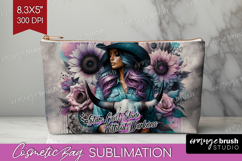 Cowgirl Cosmetic Bag - Country Girl Makeup Bag PNG Product Image 1