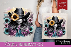 Cowgirl Tote Bag - Country Girl Tote Bag PNG Sublimation Product Image 1