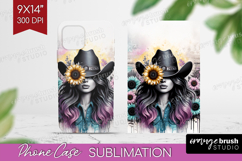 Cowgirl Phone Case PNG - Country Girl Case PNG Sublimation Product Image 1