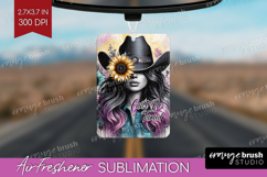 Cowgirl Air Freshener PNG - Country Girl PNG Sublimation Product Image 1