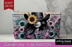 Cowgirl Cosmetic Bag - Country Girl Makeup Bag PNG Product Image 1