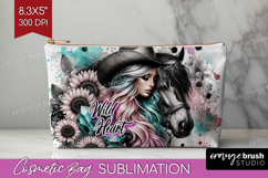 Cowgirl Cosmetic Bag - Country Girl Makeup Bag PNG Product Image 1