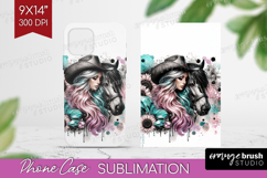 Cowgirl Phone Case PNG - Country Girl Case PNG Sublimation Product Image 1