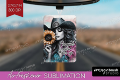 Cowgirl Air Freshener PNG - Country Girl PNG Sublimation Product Image 1