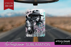 Cowgirl Air Freshener PNG - Country Girl PNG Sublimation Product Image 1