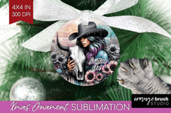 Cowgirl Ornament PNG - Country Girl PNG Sublimation Product Image 1