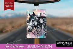 Cowgirl Air Freshener PNG - Country Girl PNG Sublimation Product Image 1