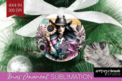 Cowgirl Ornament PNG - Country Girl PNG Sublimation Product Image 1