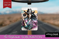 Cowgirl Air Freshener PNG - Country Girl PNG Sublimation Product Image 1