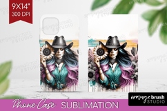 Cowgirl Phone Case PNG - Country Girl Case PNG Sublimation Product Image 1