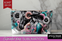 Cowgirl Cosmetic Bag - Country Girl Makeup Bag PNG Product Image 1