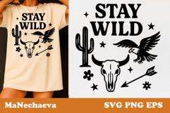 Stay Wild Clipart | Coquette Cowgirl SVG Product Image 1