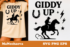 Giddy Up Clipart | Coquette Cowgirl SVG Product Image 1