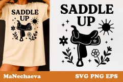 Saddle Up Clipart | Coquette Cowgirl SVG Product Image 1