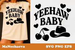 Yeehaw Baby SVG | Coquette Western Clipart Product Image 1