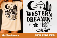 Western Dreamin’ SVG | Cowgirl Boot Clipart Product Image 1