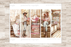 GlamArtZhanna, Cowgirl bookmarks, bookmarks for women, Wild West bookmarks, bookmarks printable, bookmarks digital, Books bookmarks, Fantasy Bookmarks, bookmark sheet, Booklover Bookmarks, Cowgirl printable, Cowgirl digital, bookish bundle, Book Lovers Gi