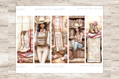 GlamArtZhanna, Cowgirl bookmarks, bookmarks for women, Wild West bookmarks, bookmarks printable, bookmarks digital, Books bookmarks, Fantasy Bookmarks, bookmark sheet, Booklover Bookmarks, Cowgirl printable, Cowgirl digital, bookish bundle, Book Lovers Gi