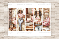 GlamArtZhanna, Cowgirl bookmarks, bookmarks for women, Wild West bookmarks, bookmarks printable, bookmarks digital, Books bookmarks, Fantasy Bookmarks, bookmark sheet, Booklover Bookmarks, Cowgirl printable, Cowgirl digital, bookish bundle, Book Lovers Gi