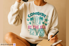 Western Summer Hand-drawn Design PNG SVG T-shirt Product Image 3