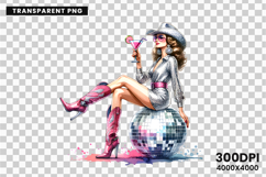 cowgirl disco ball png, western silver boots clipart, girly cowgirl sublimation design, disco cowgirl png file, country girl silver boots png, rodeo party sublimation design, cowgirl glitter disco clipart, trendy western cowgirl png, cowgirl disco printab