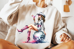cowgirl disco ball png, western silver boots clipart, girly cowgirl sublimation design, disco cowgirl png file, country girl silver boots png, rodeo party sublimation design, cowgirl glitter disco clipart, trendy western cowgirl png, cowgirl disco printab
