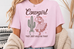 Cowgirl Don't cry They Just Hold On Tight Sublimation PNG Product Image 4