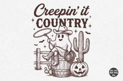 Cowgirl Halloween SVG,Spooky Western Ghost Design Product Image 1