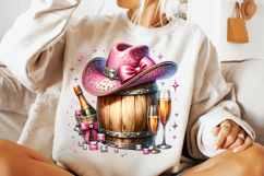 cowgirl hat with roses png, western barrel clipart sublimation, rustic cowgirl sublimation design, cowgirl hat barrel png file, girly cowgirl roses clipart, rodeo barrel png sublimation, country girl hat with roses, cowgirl fashion png design, rustic cowg